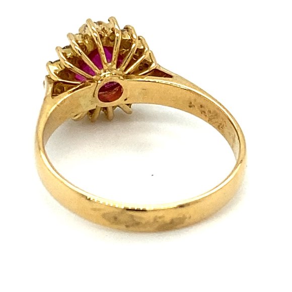 GIA Certified Ruby 2.08ct Diamonds 18K Gold Ring - Picture 5 of 9
